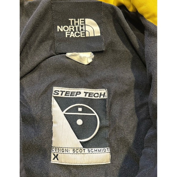 Vintage The North Face Steep Tech Ski Jacket Scot Schmidt Yellow Mens Rare - Picture 7 of 7